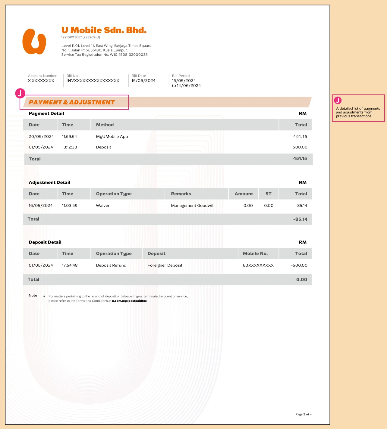 Postpaid Postpaid Bill Statment 3 Image U Mobile